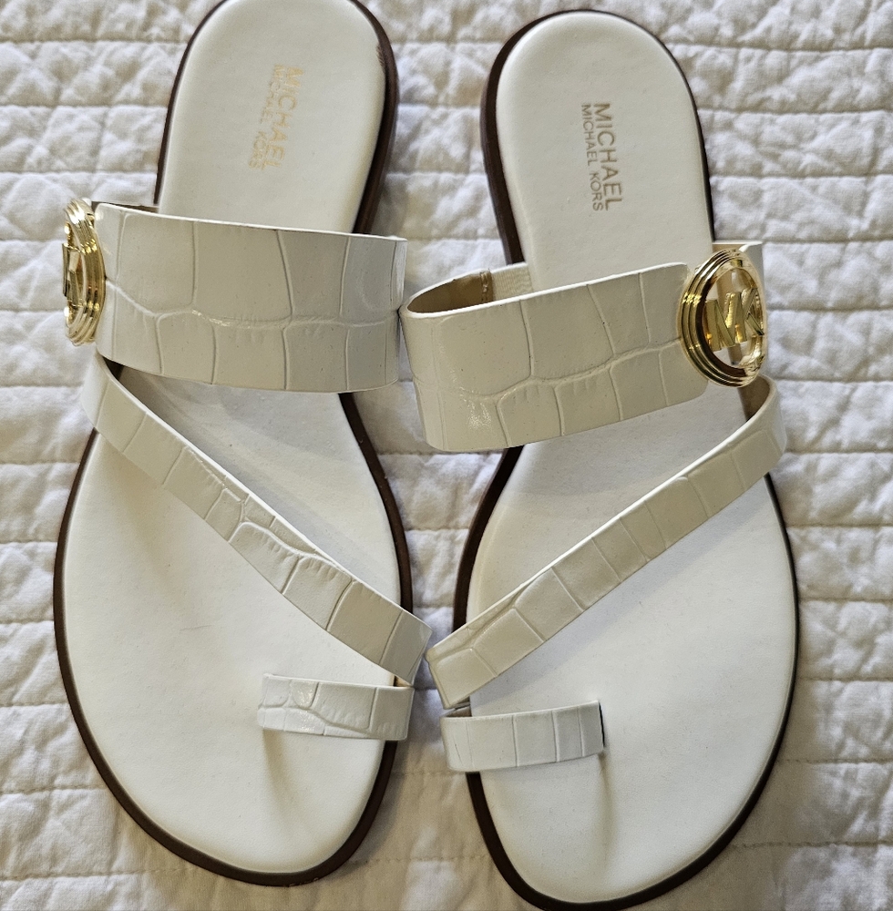 Michael Kors white sandals